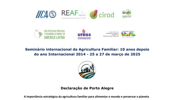 Leia mais sobre o artigo Seminário Internacional da Agricultura Familiar: Declaração de Porto Alegre