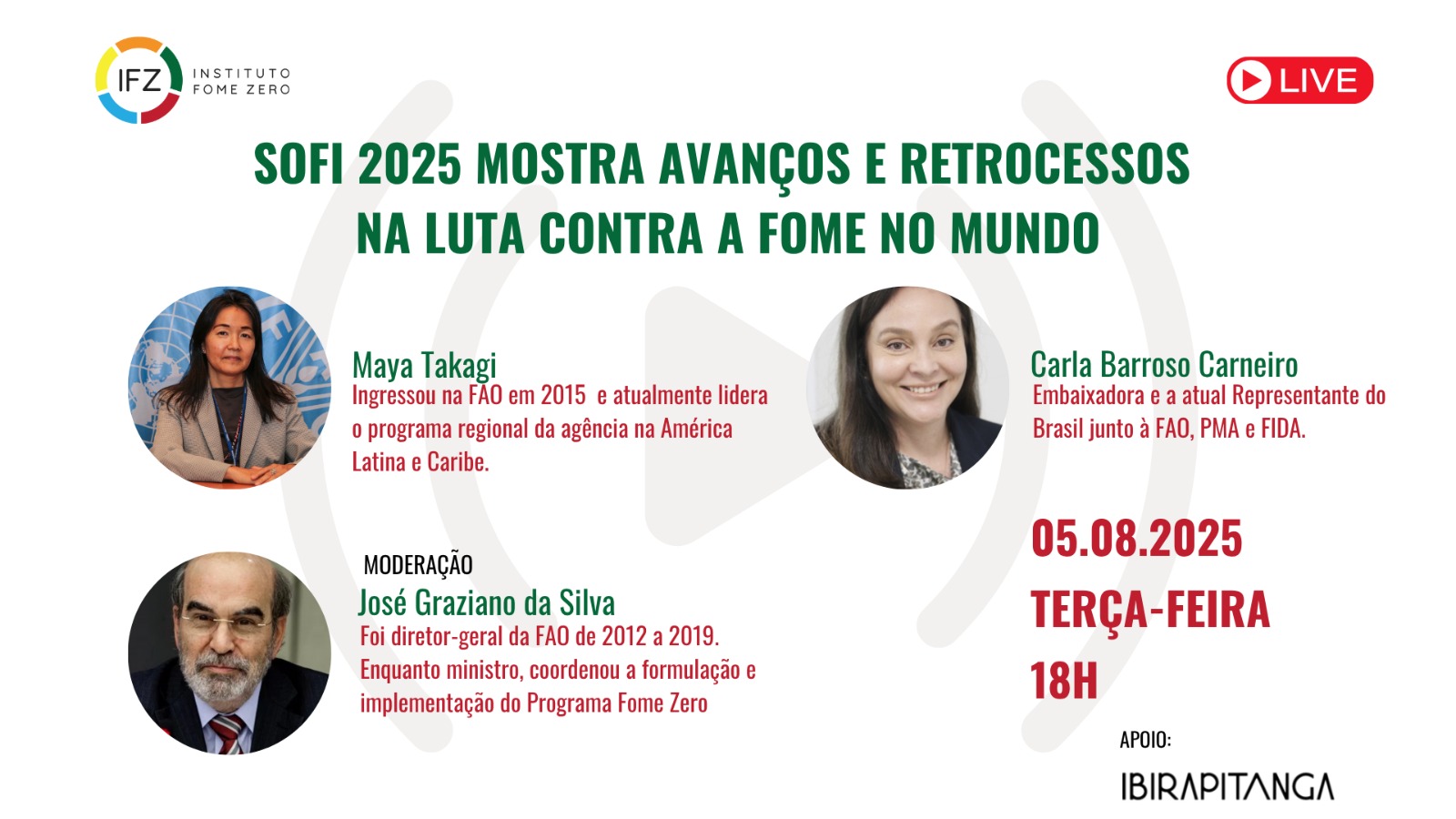 20250805 LIVE THUMB SOFI 2025 mostra avanços e desafios na luta contra a fome no mundo