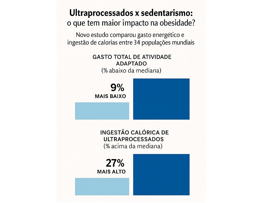 O sedentarismo e o consumo de alimentos ultraprocessados infográfico 1