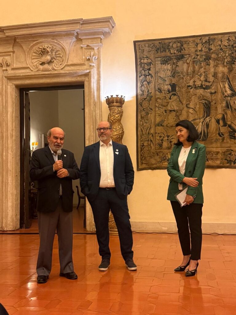 José Graziano, diretor-geral do IFZ; Kiko Afonso, CEO da Ação da Cidadania; e Dana Buzducea, líder global de Advocacy da World Vision
